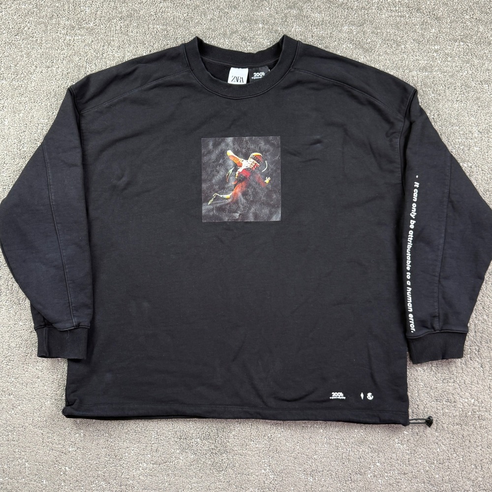 Zara 2001 A Space Odyssey Human Error Graphic Sweatshirt Black XL Sci Fi